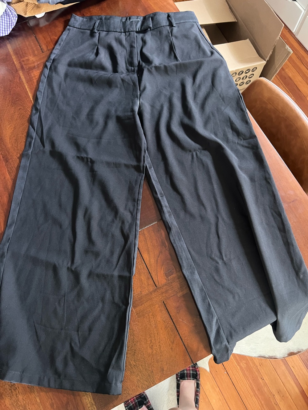 Pretty Little Thing Wide Leg Trousers | Black | US 10 | NWNT
